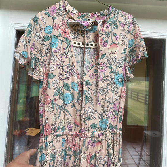 SOLD—-Spell & The Gypsy Floral Frill Dress XS, EEUC - Picture 6 of 16